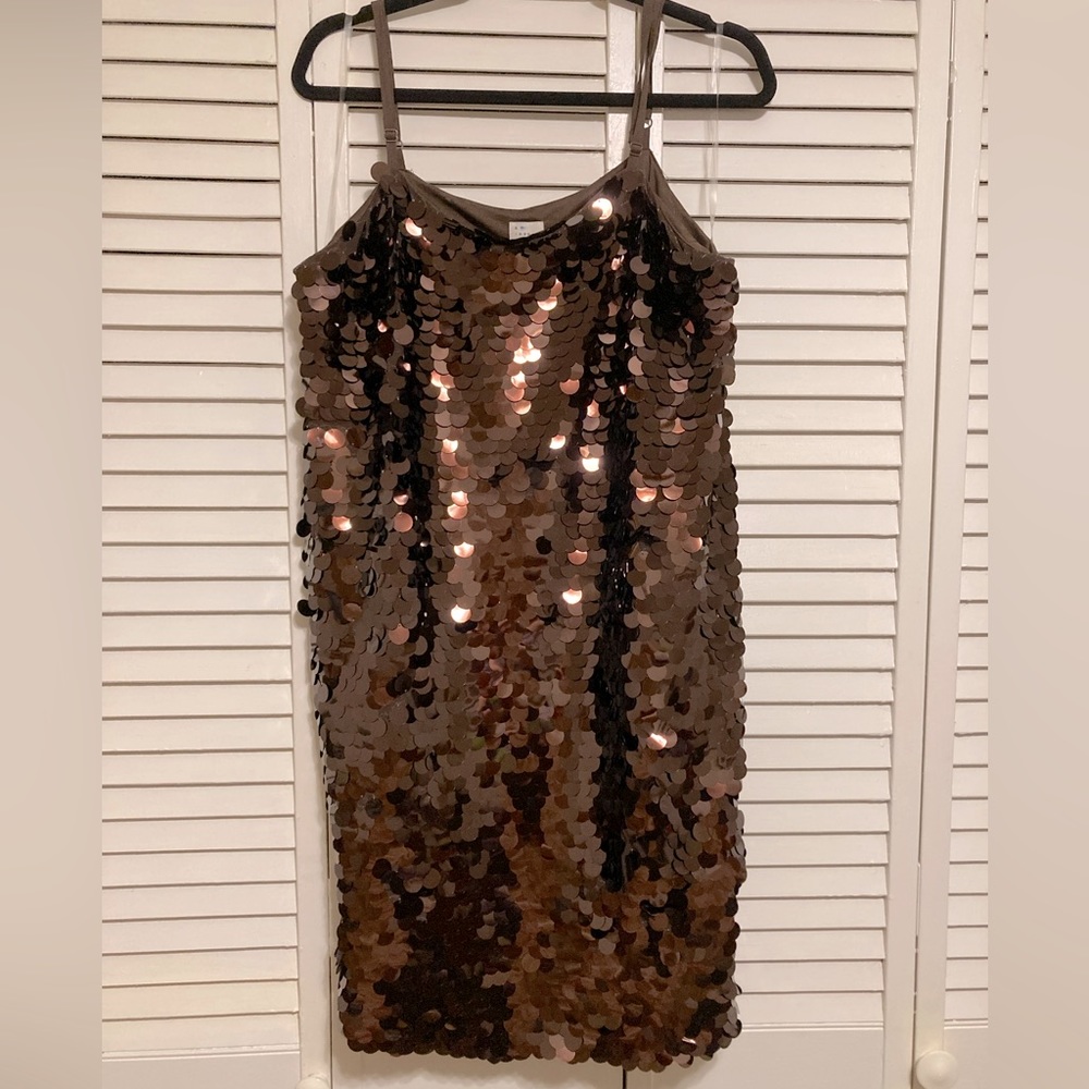 NWT brown sequin shift dress by A New Day